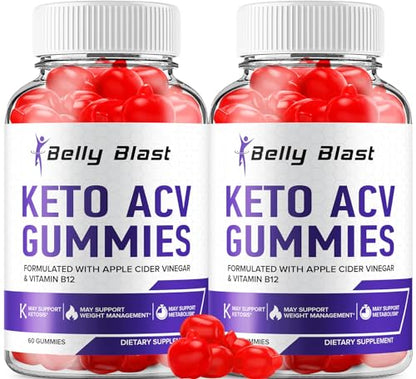 (2 Pack) Belly Blast Keto ACV Gummies - Keto Belly Blast ACV Advanced Formula Belly Blast Rillvo