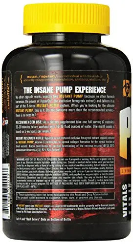 Mutant Pump – Pre-Workout Capsules, Gives You The Insane Pump You Demand Mutant