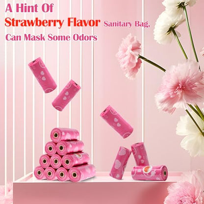 150Pcs Sanitary Napkin Disposal Bags, Luxiv Pink Disposable Sanitary Bag Personal Care Disposal Bags Luxiv