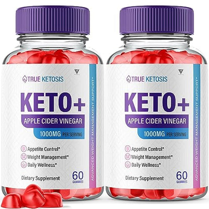 (2 Pack) True Ketosis Keto Gummies for Weight Loss, True Ketosis Keto ACV Gummies Fyvus