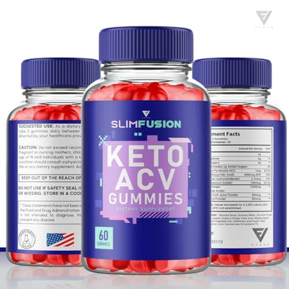 (3 Pack) Slim Fusion Slimfusion ACV Keto Gummies, Slim Fusion Keto ACV Gummies Advanced Fyvus
