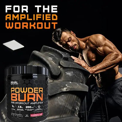 Rivalus Powder Burn - Watermelon Candy, 0.8 Pound - Intense Pre-Workout Energy Rivalus