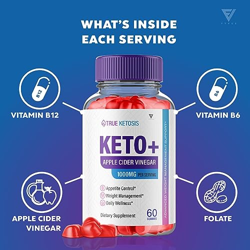 (3 Pack) True Ketosis Keto Gummies for Weight Loss, True Ketosis Keto ACV Gummies Fyvus