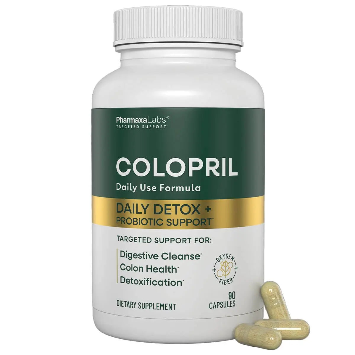 Colopril Colon Cleanse Dietary Supplement - Supports Cleansing of Bowels & Digestive Tract - Eases Constipation - Ginger Root, Lactobacillus, Psyllium Husk Colopril