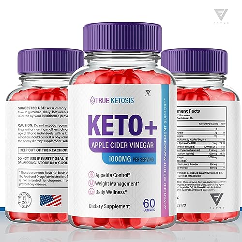 (2 Pack) True Ketosis Keto Gummies for Weight Loss, True Ketosis Keto ACV Gummies Fyvus