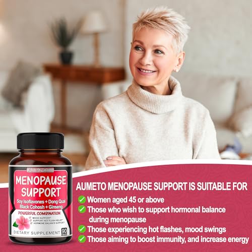 AUMETO Ultra Menopause Support for Women with Soy Isoflavones, Dong Quai, Black Cohosh AUMETO