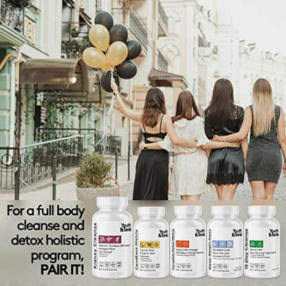Youth & Tonic Kidney Cleanse Detox for Residual Metabolic Waste & Excess Body Water for Urinary Tract Youth & Tonic