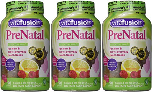 Vitafusion Prenatal Dha and Folic Acid Gummy Vitamins, 90 Each by Vitafusion (Pack of 3) Vitafusion