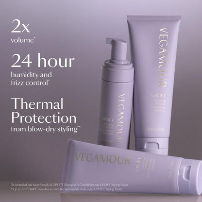 Uplift Volumizing Shampoo & Conditioner Kit, For Fine & Flat Hair, Provides Volume, Non Sticky Formula for Healthy Fuller Looking Hair VEGAMOURBuy Supplements Australia
