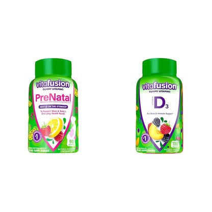 Vitafusion PreNatal Gummy Vitamins & Vitamin D3 Gummy Vitamins for Bone and Immune Vitafusion