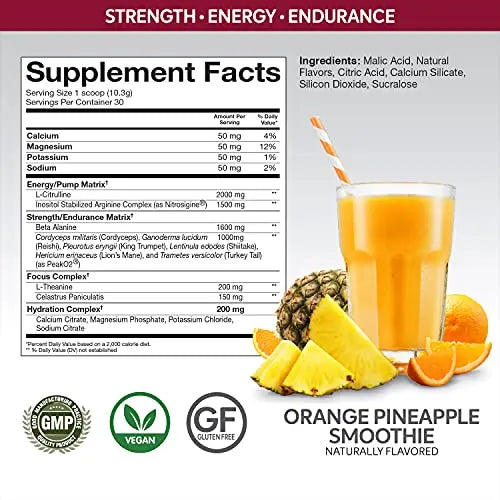 nPower Nutrition-Train Pre-Workout for Women, Orange Pineapple, 30 Servings, Stimulant nPower Nutrition