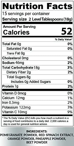 Nutrigardens Spin Boost Nitric Oxide Red Spinach Nitrate Pre-Workout Powder Concentrated Nutrigardens