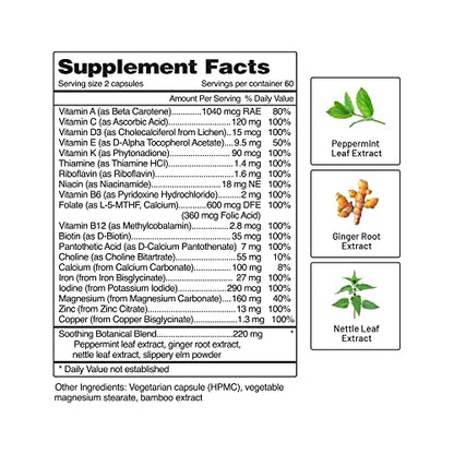 Snap Supplements Prenatal Vitamin with Iron, Vitamin B12, Folic Acid, Botanical Blend Snap Supplements