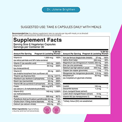 Dr. Brighten Prenatal Plus and Magnesium Plus Dietary Supplements Bundle - Non-GMO, Vegan Dr. Brighten