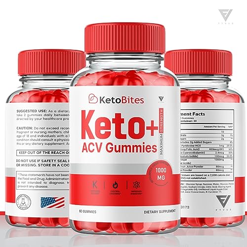 (2 Pack) Keto Bites ACV Gummies, KetoBites Keto ACV Gummies Advanced Weight Loss Fyvus