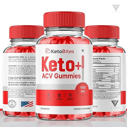 (2 Pack) Keto Bites ACV Gummies, KetoBites Keto ACV Gummies Advanced Weight Loss Fyvus