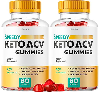 (2 Pack) Speedy Keto ACV Gummies, Speedy ACV Gummies, Speedy Keto Gummies Glukoo