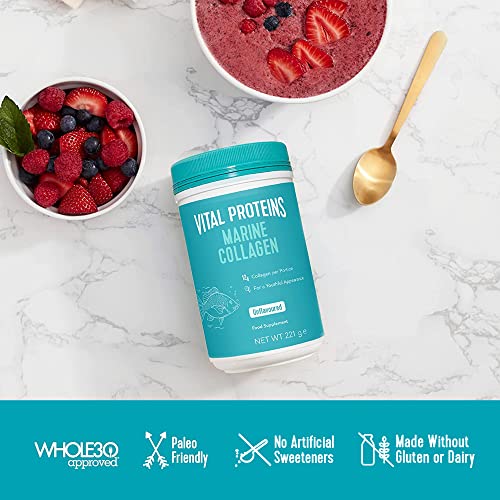 Vital Proteins Marine Collagen Peptides Powder Supplement - Hydrolyzed Collagen - 221g Canister VITAL PROTEINSBuy Supplements Australia