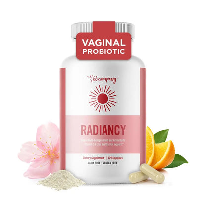 BB Company Radiancy | Vaginal Probiotics for Vaginal Dryness, pH Balance | Fights Itch, Odor | Anti-Aging | Hyaluronic Acid, Probiotics BB Company