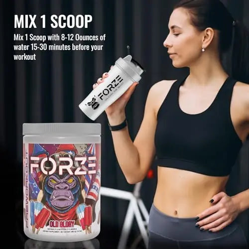 Forze Pre Workout Powder, Beta Alanine, L-Taurine & Dual-Source Caffeine for Sustained Forze