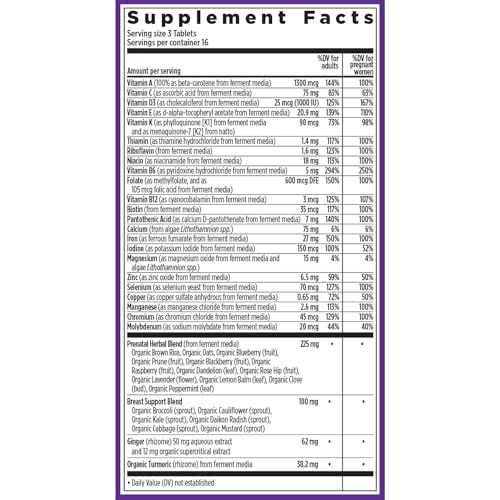 New Chapter Advanced Perfect Prenatal Vitamins, 48ct, Made with Organic New Chapter