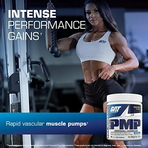 GAT SPORT PMP (Peak Muscle Performance), Pre-Workout, 30 Servings (Blue Raspberry GAT SPORT