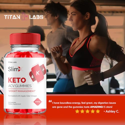 (3 Pack) SlimX Keto ACV Gummies, SlimX Keto ACV Advanced Weight Loss 1000MG Apple Titan Labs
