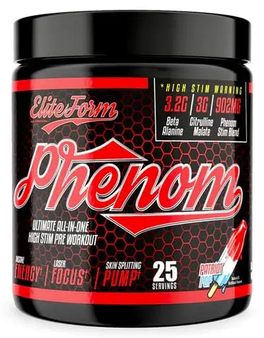 Elite Form: Phenom Preworkout, Bomb Pop Flavor Elite Form