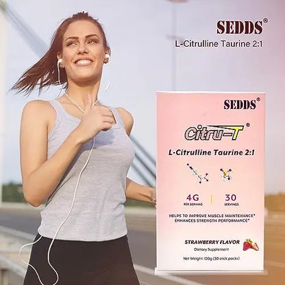 SEDDS L-Citrulline Taurine 2:1, Strawberry-Flavored L Citrulline Powder Citrulline Supplements SEDDS