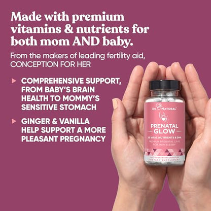 Natural Prenatal Bundle – Glow Prenatal Multivitamin – Momma Probiotics for Mom & Baby Eu Natural