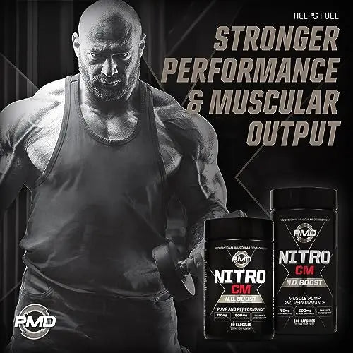 PMD Sports Nitro cm - Nitric Oxide with Agmatine Pre Workout Supplement - Muscle PMD