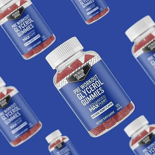 VitaPatch Premium Grade Glycerol Gummies Stim Free Pre Workout - Intense Pump VitaPatch