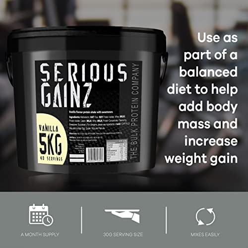 The Bulk Protein Company, SERIOUS GAINZ - Whey Protein Powder - Weight Gain, Mass Gainer The Bulk Protein Company