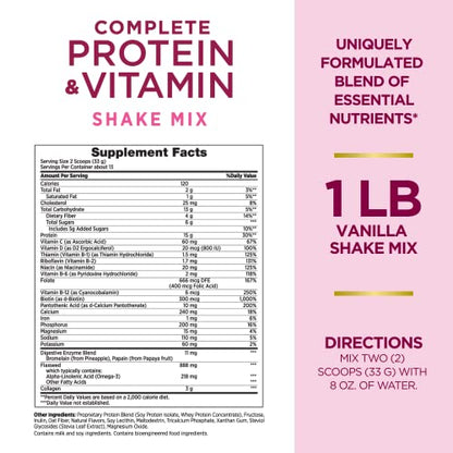 Nature's Bounty Complete Protein & Vitamin Shake Mix with Collagen & Fiber, Contains Vitamin C Nature's BountyBuy Supplements Australia