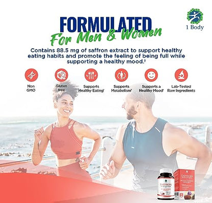 1 Body Saffron Extract 8825 – Antioxidant & Mood Support Saffron Supplement 1 Body