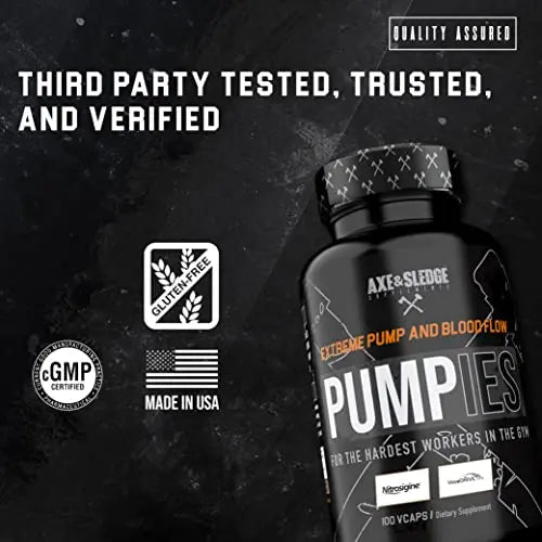 Axe & Sledge Supplements PUMPIES Nitric Oxide Booster with VasoDrive-AP and Nitrosigin Axe & Sledge