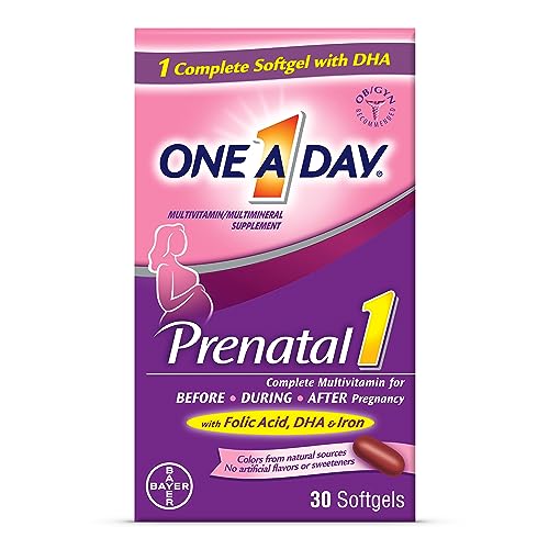 One A Day Women's Prenatal 1 Multivitamin including Vitamin A, Vitamin C, Vitamin D, B6, B12, Iron ONE A DAY