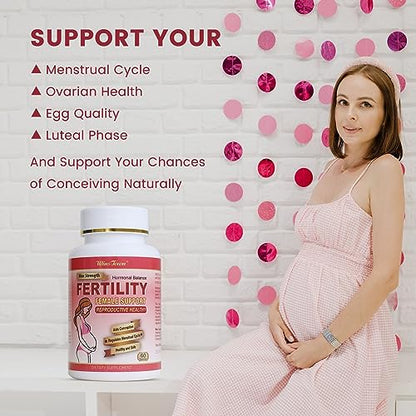 Wins Town Fertility Tablet for Women with Prenatal Vitamins, Female Fertility Supplement Wins Town