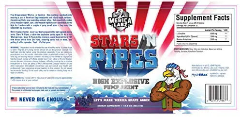 'Merica Labz Stars N Pipes High Explosive Pump Agent 20 Servings (Make America Grape Again) 'Merica Labz