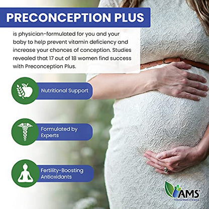 America Medic & Science Preconception Plus (90 Capsules) Conception and Fertility Supplement America Medic & Science