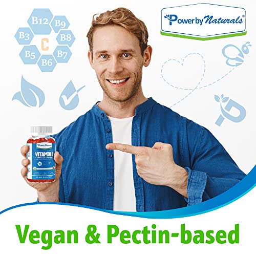 Power By Naturals B Complex Vitamins for Women - 60 Vegan Gummies for Prenatal Support, Energy Boost Power By Naturals