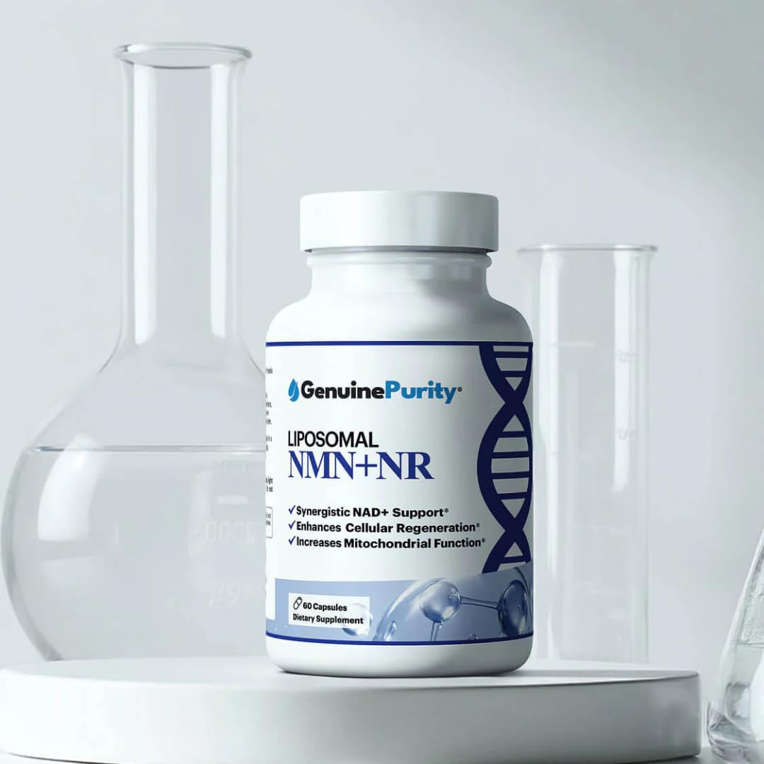 GenuinePurity - Liposomal NMN + NR Supplement - 60 Vegan Capsules to Support Cellular Health, Energy & NAD+ Levels - USA Made, Non-GMO, Gluten Free GenuinePurityBuy Supplements Australia