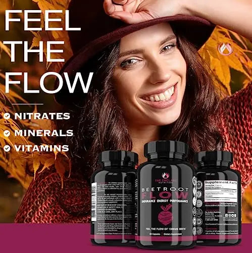 Beet Root Capsules Organic Beet Root Powder 1300mg | Natural Nitric Oxide Booster THE ENCLARE NUTRITION