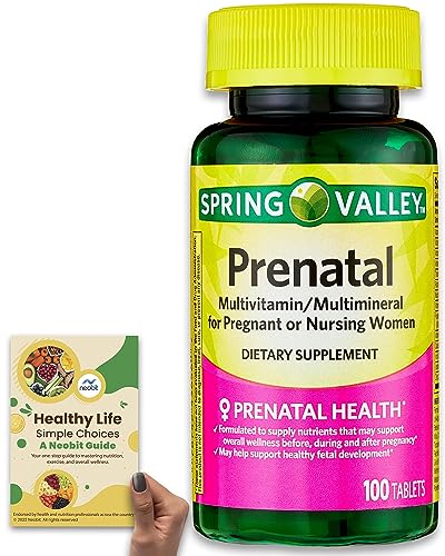 Spring Valley Prenatal Multivitamin/Multimineral, 100 Tablets, Nutritional Support Neobit