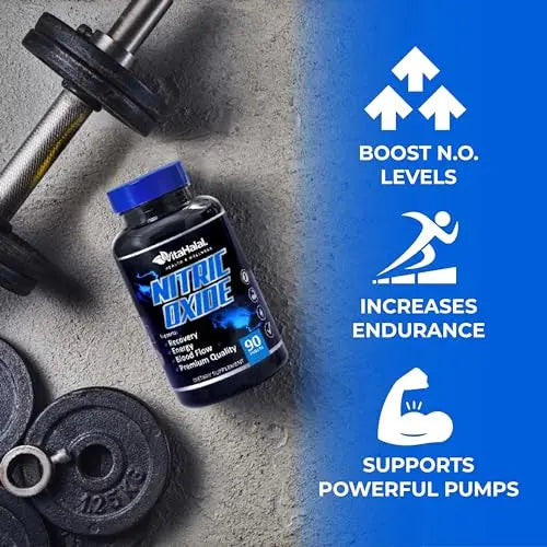 VitaHalal Nitric Oxide Supplement - Powerful Nitric Oxide Booster for Men to Support Blood VitaHalal