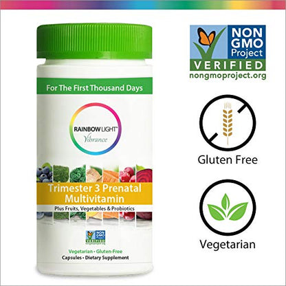 Rainbow Light Vibrance Trimester 3 Prenatal Multivitamin – 60 Count Rainbow Light