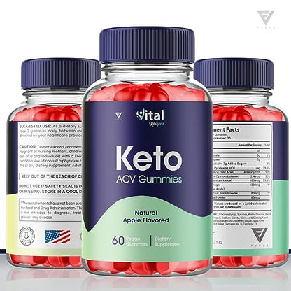 (3 Pack) Vital Ketogenic Keto ACV Gummies for Weight Loss, Vital Private Keto ACV Gummies Fyvus