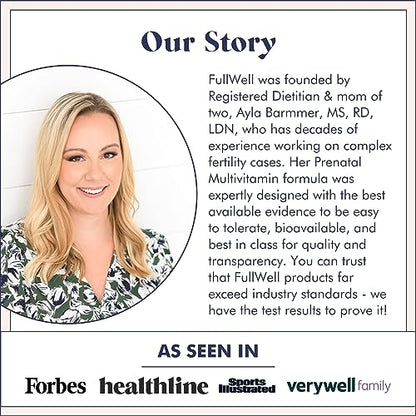 FullWell Fertility Trio | Prenatal Vitamin + DHA & Fertility Booster | Choline, Folate, Omega 3 FullWell