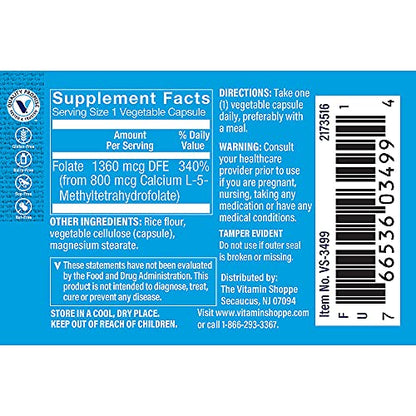 The Vitamin Shoppe Methylfolate for Women's Health - Prenatal Support & Baby Development The Vitamin Shoppe
